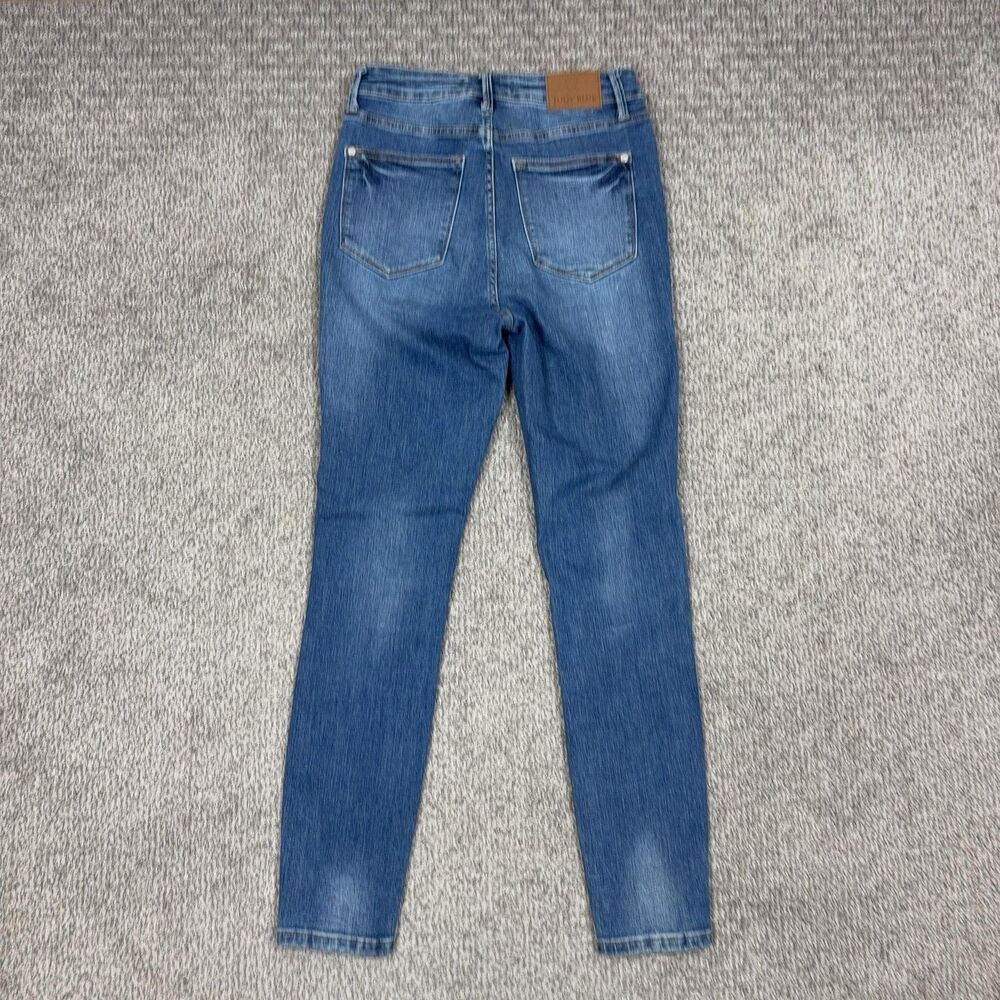 Judy Blue Jeans Womens 7 Medium Wash Mid Rise Skinny Distressed Stretch Denim - Picture 3 of 8